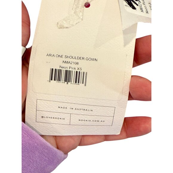 Nookie Aria One Shoulder Pink Gown NWT - Size XS - Picture 10 of 13